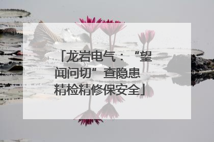 龙岩电气：“望闻问切”查隐患 精检精修保安全