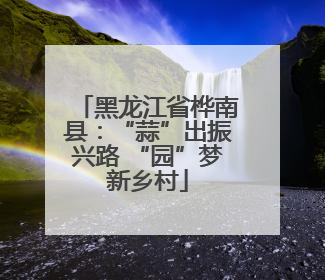 黑龙江省桦南县：“蒜”出振兴路 “园”梦新乡村
