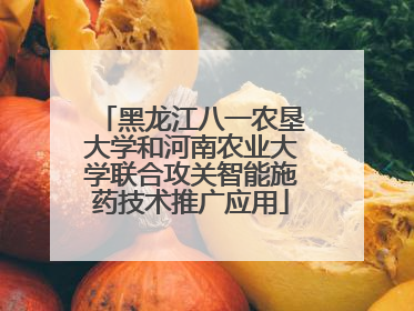 黑龙江八一农垦大学和河南农业大学联合攻关智能施药技术推广应用