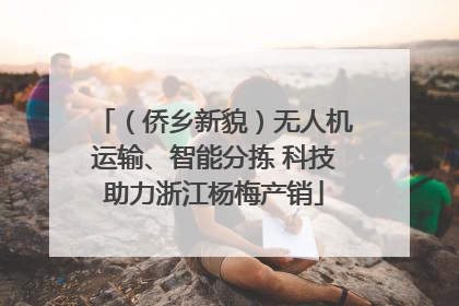 （侨乡新貌）无人机运输、智能分拣 科技助力浙江杨梅产销