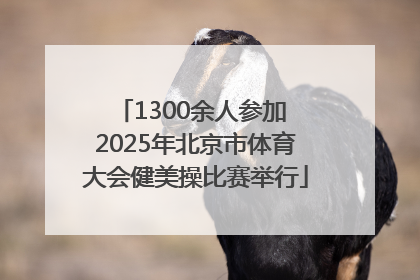 1300余人参加 2025年北京市体育大会健美操比赛举行