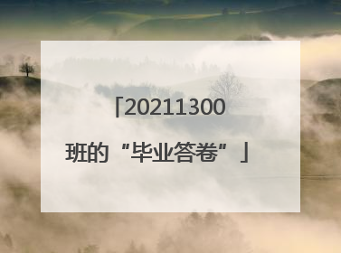 20211300班的“毕业答卷”