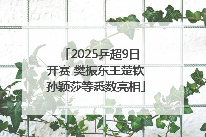 2025乒超9日开赛 樊振东王楚钦孙颖莎等悉数亮相