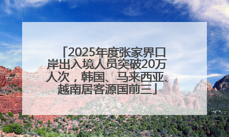 2025年度张家界口岸出入境人员突破20万人次，韩国、马来西亚、越南居客源国前三