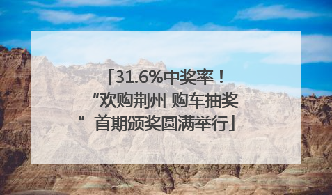 31.6%中奖率！“欢购荆州 购车抽奖”首期颁奖圆满举行