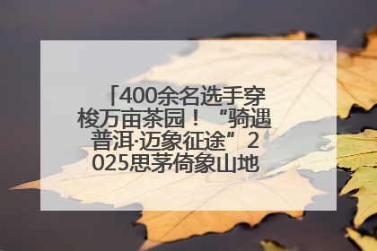 400余名选手穿梭万亩茶园！“骑遇普洱·迈象征途”2025思茅倚象山地自行车赛圆满举行