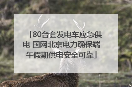 80台套发电车应急供电 国网北京电力确保端午假期供电安全可靠