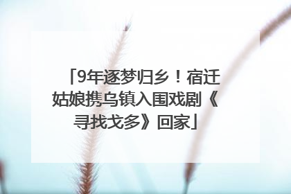 9年逐梦归乡！宿迁姑娘携乌镇入围戏剧《寻找戈多》回家