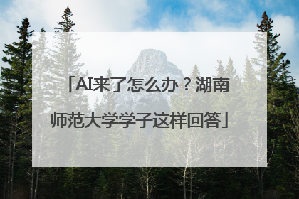 AI来了怎么办？湖南师范大学学子这样回答
